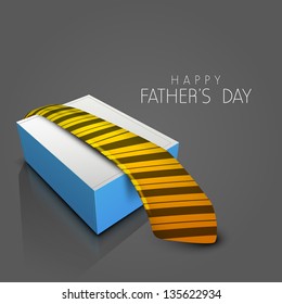 Happy Fathers Day background with necktie.