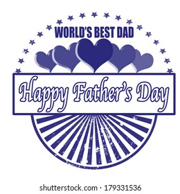 happy father's day background with on vector illustration