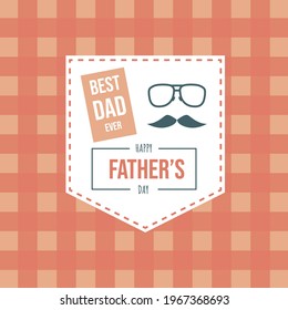 Happy Fathers Day background with pattern