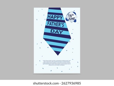 happy Father's Day background poster, greetings card or banner design template celebrate in 16th june.
