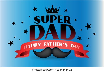 Happy father's day background vector.