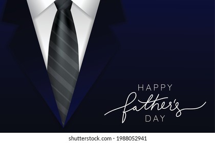 Happy father's day background vector illustration. Fathers day banner, poster, card, wallpaper design.