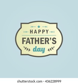 Happy Father's day badge illustration in flat style