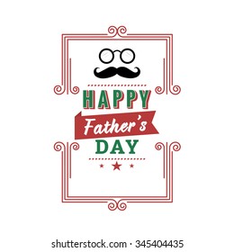 Happy fathers day badges retro. Vector illustration