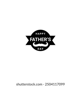 Happy fathers day badges vector design