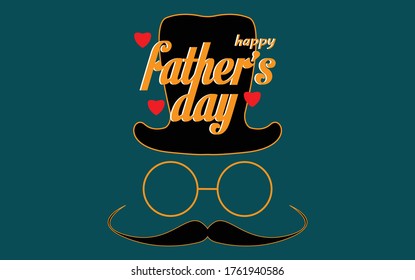 Happy Fathers Day banner background.Promotion and shopping template. Greeting Card Happy Fathers Day 2