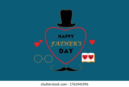 Happy Fathers Day banner background.Promotion and shopping template. Greeting CardHappy Fathers Day 4