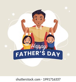 Happy father's day banner design template.