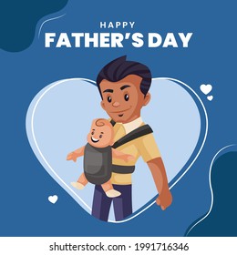 Happy father's day banner design template.