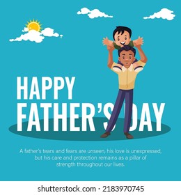 Happy father's day banner design template.