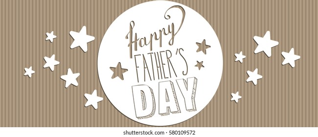 Happy Father's day banner full vector elements