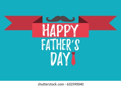 Happy Father's Day banner and giftcard. Best Dad Poster Sign on Background. Vector Illustration.