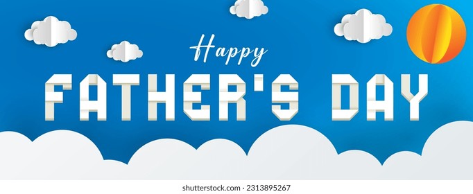 Happy Father's Day banner, greeting card, postcard, poster or flyer.