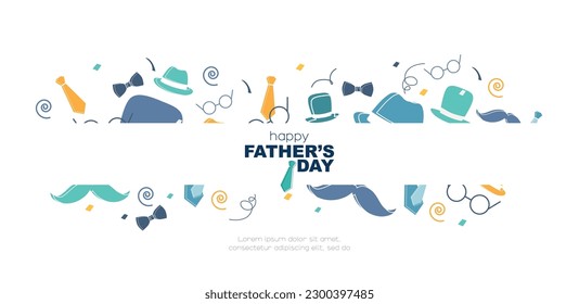 Happy Father's Day banner. Modern design.