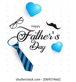 happy father's day banner or poster design.present for fathers day celebration