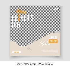 Happy Father's Day banner for sales products and promotion online businesses