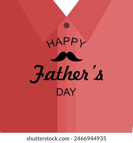 Happy Father's Day Banner and Social Media Post Template Design. Father's Day design with Shirt background and Glasses. Editable EPS file.