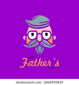 Happy Father's Day Banner and Social Media Post Template Design. Father's Day design with Men Illustration and text. Editable EPS file.