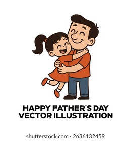 Happy Father's Day Banner and Social Media Post Template Design. Father's Day design with Men Illustration and text. Editable EPS file.