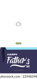 Happy Father's Day banner template. Lettering for card, poster, background elements