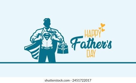 Happy fathers day banner template