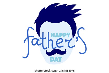 Happy Father's Day banner. Vector greeting card.
