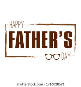 Happy fathers day banner with a vintage glasses - Vector