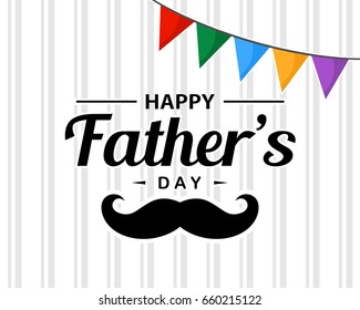Happy father's day banner and wallpaper illustration vector