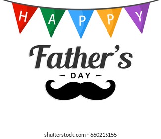 Happy father's day banner and wallpaper illustration vector