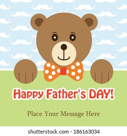Happy fathers day,  bear, card