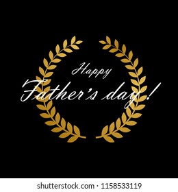 happy father's day, beautiful greeting card with golden crown illustration for market theme, vector background, poster or banner, sign
