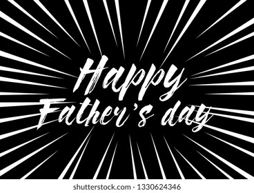 happy father's day, beautiful greeting card with black and white background or banner with pop art theme. design illustration