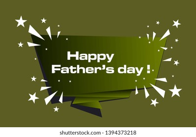 happy father's day, beautiful greeting card background or banner with yellow label