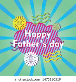 happy father's day, beautiful greeting card background or banner with retro theme. design illustration