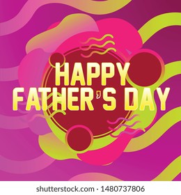 happy father's day, beautiful greeting card background or banner with violet theme. design illustration