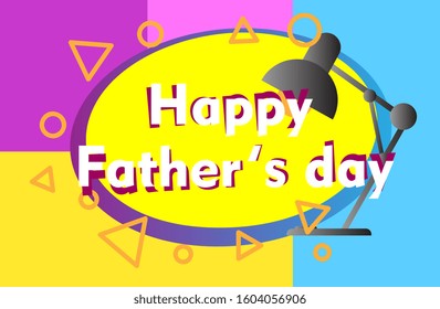 happy father's day, beautiful greeting card background or template banner with education theme. vector design illustration