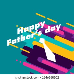 happy father's day, beautiful greeting card background or template banner with colour for sport theme. vector design illustration