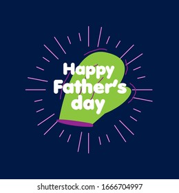 happy father's day, beautiful greeting card background or template banner with cook theme. vector design illustration