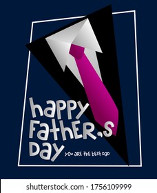 Happy Father's day Beautiful greeting card poster