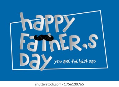 Happy Father's day Beautiful greeting card poster