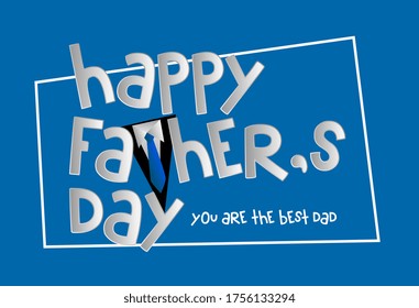 Happy Father's day Beautiful greeting card poster