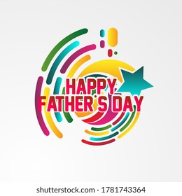 happy father's day, beautiful greeting card background or banner with star theme. vector illustration