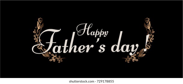 Happy Father's day, beautiful greeting card poster