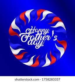 happy father's day, beautiful template banner with youth theme. vector design illustration, graphics elements for t-shirts, the sign, badge or greeting card and background photo booth