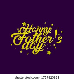 happy father's day, beautiful template banner with star theme. vector design illustration, graphics elements for t-shirts, the sign, badge or greeting card and background photo booth