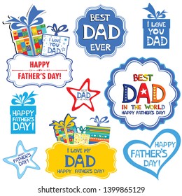 Happy Fathers Day Best Dad Ever Stock Vector (Royalty Free) 1399865129 ...