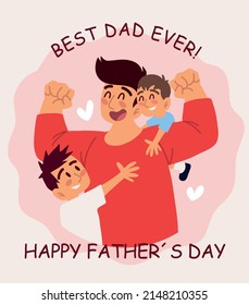 happy fathers day, best dad ever card