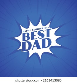 happy father's day best dad comic style message