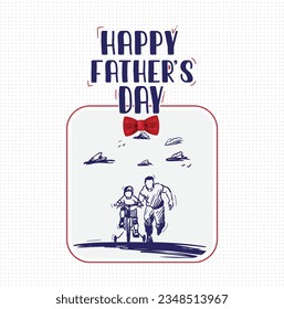 Happy Fathers Day, Best Dad vector: Father's Day wish colorful vector illustrations