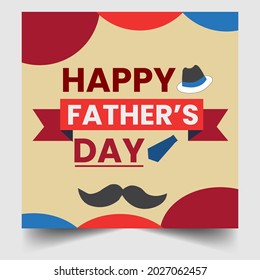 Happy Father's Day. Father's day big sale. social media deisgn and vector for social media ads, 
web ads, business messages, discount flyers and big sale banners